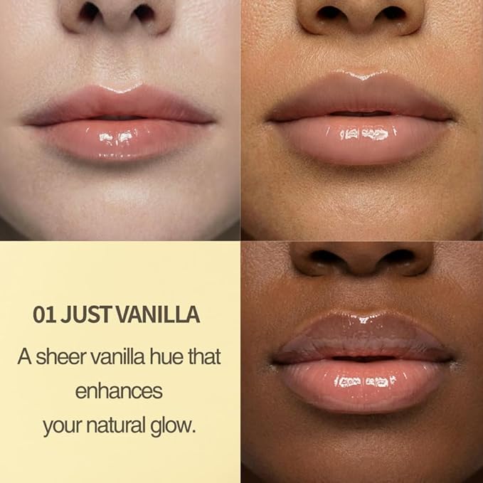 VIDIVICI Peptide Butter Tint Balm | 10 Color Variants, Moisturizing Lip Tint with Melting Peptide Complex™ & Sheer Tinted Glow - 01 JUST VANILLA (12g, 0.42Oz)