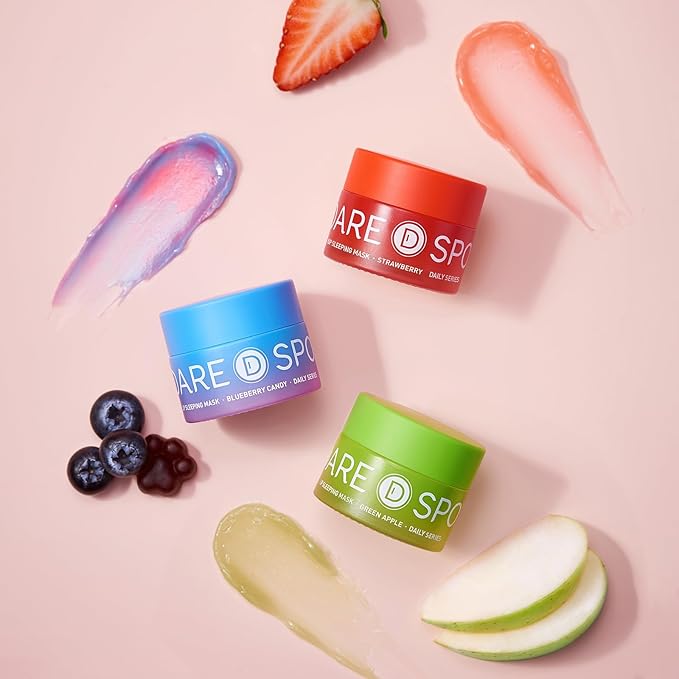 SPODARE Sleeping Lip Mask Green Apple - Repair for Dry Cracked Lips, Infused with Vitamin C and Shea Butter, Lip Mask Nourish and Revitalize Overnight, Wake to Softer, Smoother, Glow Lip - 0.42 Fl Oz