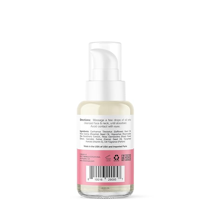 VITAMINS AND SEA BEAUTY Moisturizing Facial Oil with Rosehip + Sea Buckthorn, 2 fl oz