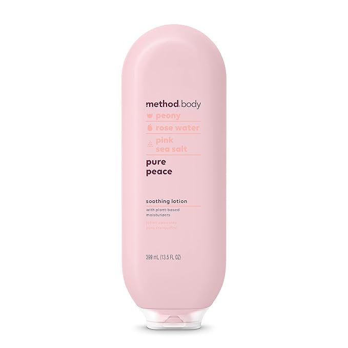 Method Daily Lotion, Pure Peace, Moisturizer for 24 Hours of Hydration, 13.5 Fl Oz (Pack of 1)