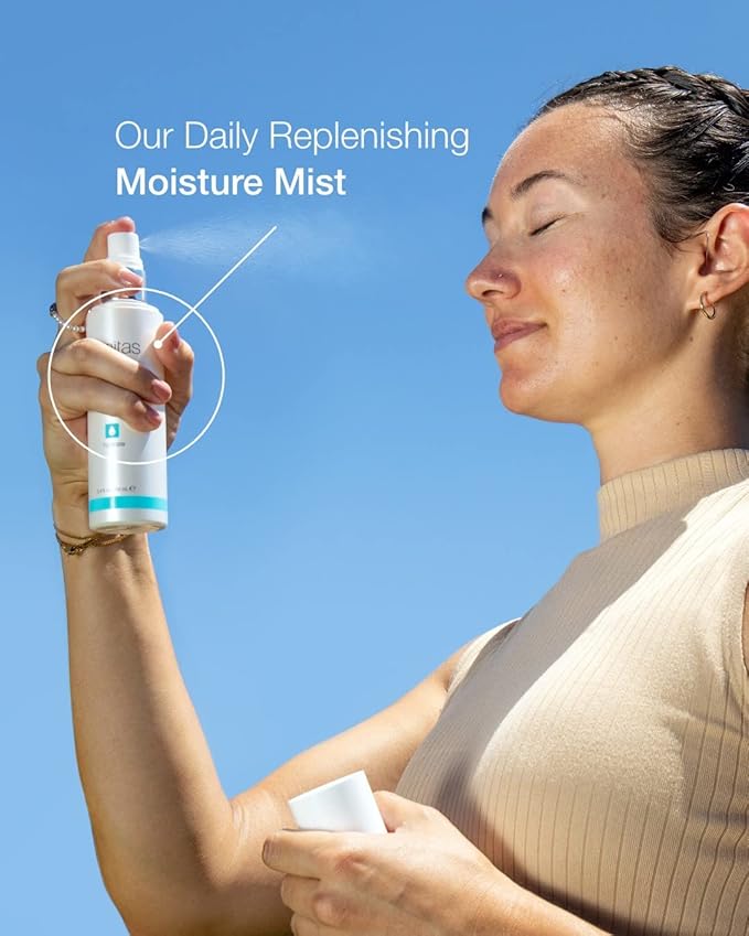 Sanitas Skincare Moisture Mist, Moisture Infusing Spray, Hyaluronic Acid, Beta Glucan, Hydrating Mist, 3.4 Ounces