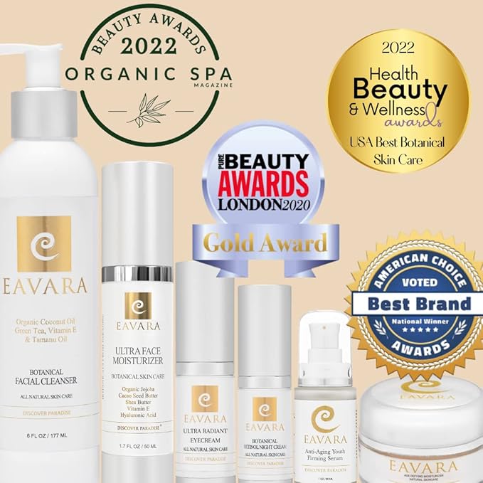 Organic Face Moisturizer Cream with Collagen Peptides, Hyaluronic Acid, Shea Butter and Jojoba Oil, Moisturizing Face Lotion For Women And Men, Award Winning & Paraben Free
