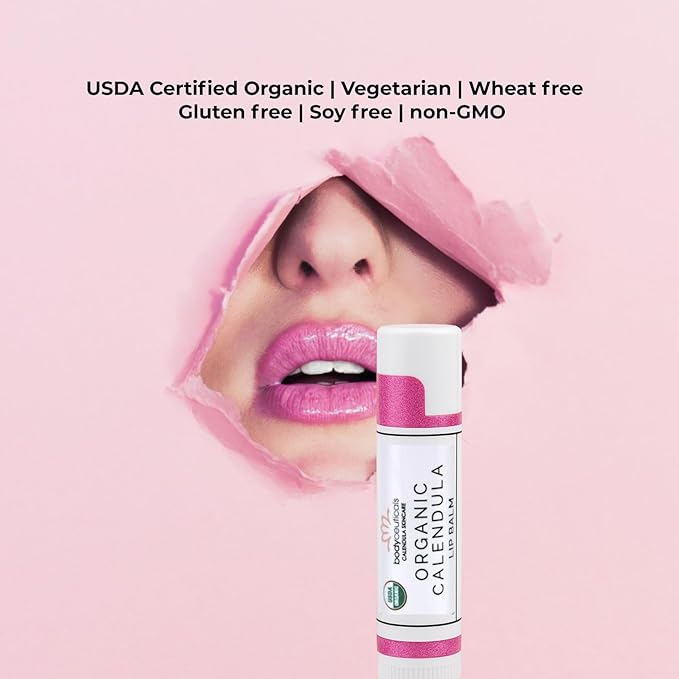 2 Pack Organic Calendula + Raspberry Lip Balm