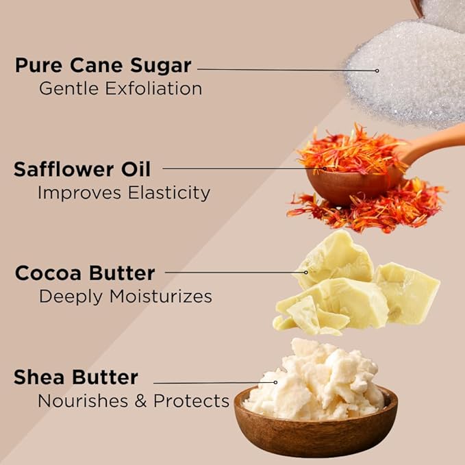 Sumbody USA Vanilla Shea Sugar Body Scrub Goat Milk (9oz) Moisturizing Exfoliating Body Foot Hand Scrub Hydrating Nourishing Bath Essential Scrubs Women Teens Gift Self Care