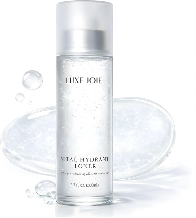 LuxeJoie Hydrating Gel Toner for Face – Aloe & Botanical Facial Toner for Sensitive Skin, Lightweight Non-Sticky Hydrating Face Toner with Green Tea & Ginseng, Cooling Pre-Serum Toner, 6.7 oz