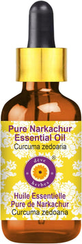 Deve Herbes Pure NAR Kachur Essential Oil (Curcuma zedoaria) with Glass Dropper Steam Distilled 30ml (1 oz)