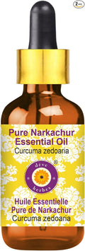 Deve Herbes Pure NAR Kachur Essential Oil (Curcuma zedoaria) with Glass Dropper Steam Distilled 50ml (1.69 oz)