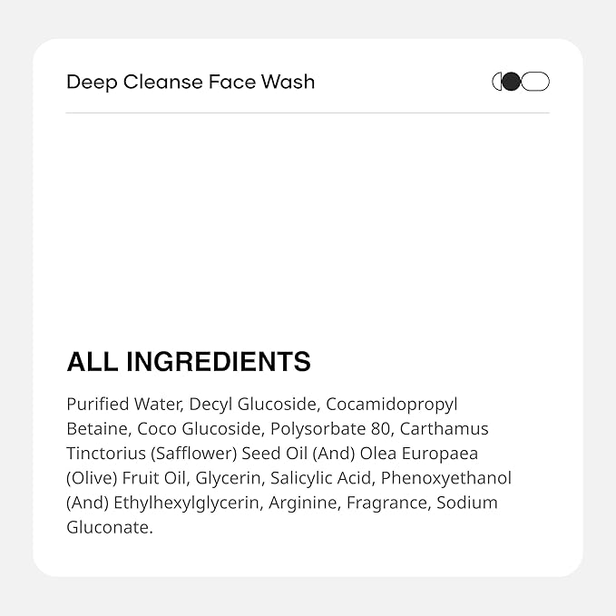 Cureskin Deep Cleanse Salicylic Acid Face Wash for Oily Skin | Salicylic Acid Foaming Face Wash for Men and Women, 3.38 fl oz (Pack of 1)