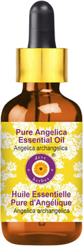 Deve Herbes Pure Angelica Essential Oil (Angelica archangelica) with Glass Dropper Natural Therapeutic Grade Steam Distilled 5ml (0.16 oz)