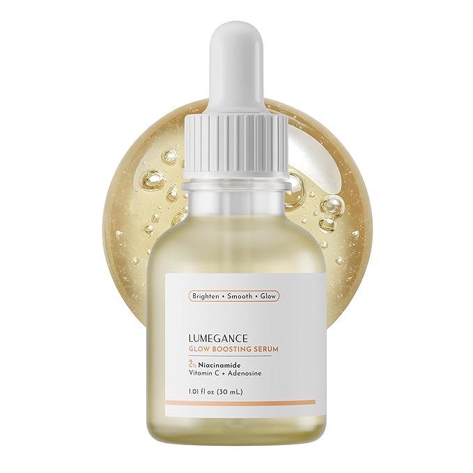 Lumegance Vitamin C Serum With Niacinamide, Hyaluronic Acid & Adenosine – Hydrating Serum for Glowing Skin – Gentle Skin Brightening for Even Tone – Gentle Korean Skincare for Hydration & Fine Lines