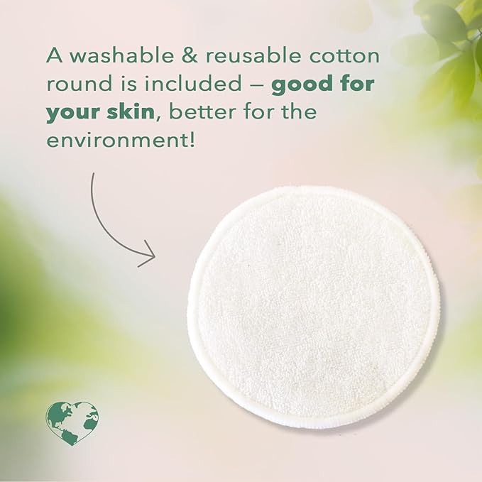 Nourish Organic Face Toner Spray – Alcohol-Free Formula with Witch Hazel, Aloe Vera & Moroccan Rose Flower Extract, 3 Oz + Washable Cotton Round