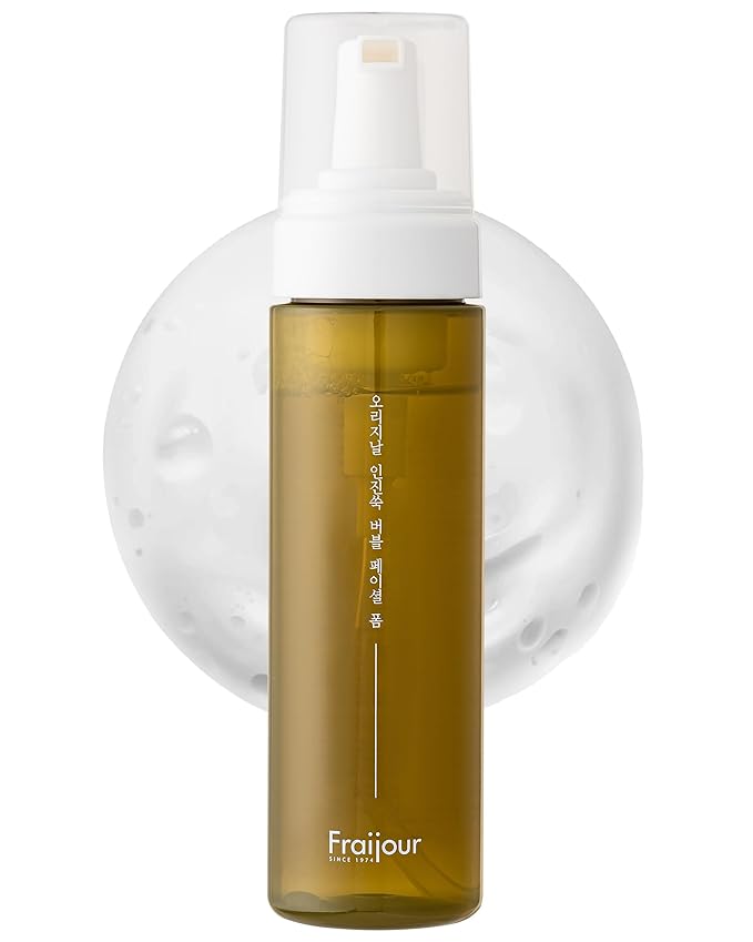 Fraijour Artemisia Bubble Facial Foam – Korean Instant Foaming Face Cleanser for Dry & Sensitive Skin, Hydrating & Gentle Daily Wash, pH Balanced with Plant Extracts, Touchless Dispensing, 7.05 oz.