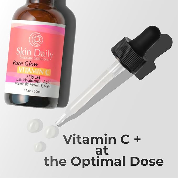 Antioxidant Vitamin C Serum for Face- Infused with Electrolytes, Hyaluronic Acid, Retinol - 1 oz