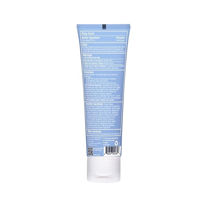 Thinksport SPF 50 Mineral Sunscreen – Safe, Natural Sunscreen for Sports & Active Use - Water Resistant Sun Cream –UVA/UVB Sun Protection – Vegan, Reef Friendly Sun Lotion, 3 Fl Oz (Pack of 1)