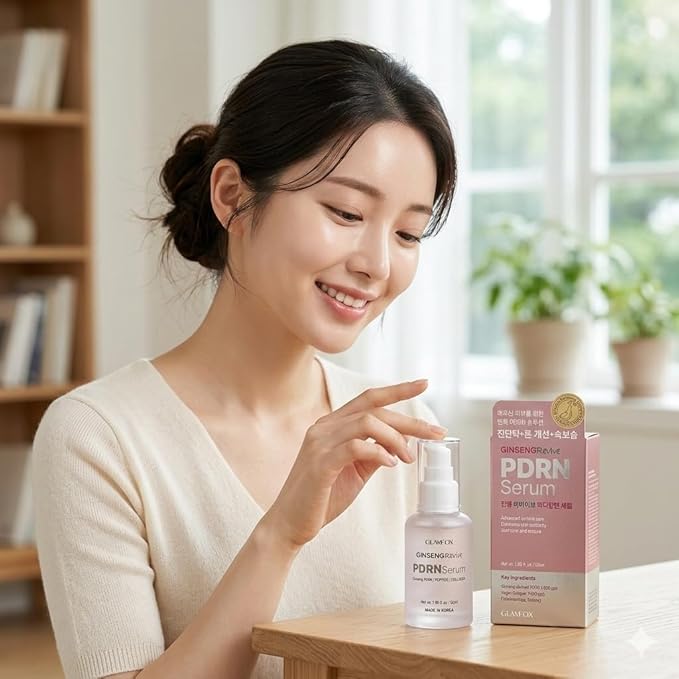 Ginseng Revive - Vegan Topical PDRN Serum - Advanced 7-Peptide Complex & Korean Ginseng Root Extract - Intensive Hydration, Elasticity, and Brightening - 1.69 fl.oz / 50ml
