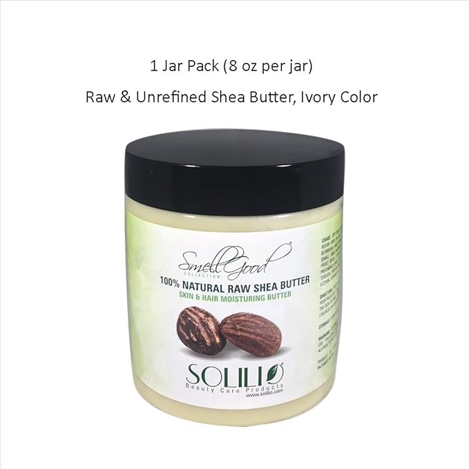 SmellGood - African Shea Butter Pure Raw Unrefined Ivory **Doubled Filtered** (8oz)