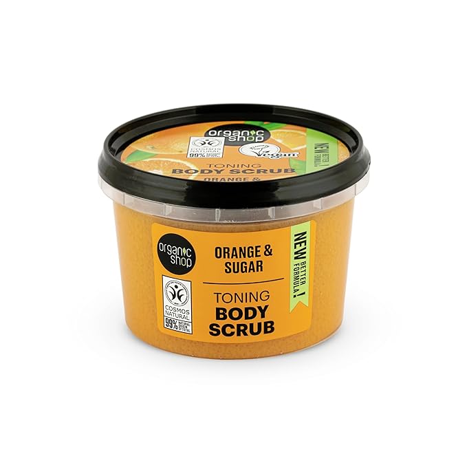 Organic Shop Body Scrub Natural Sicilian Orange and Sugar 250ml