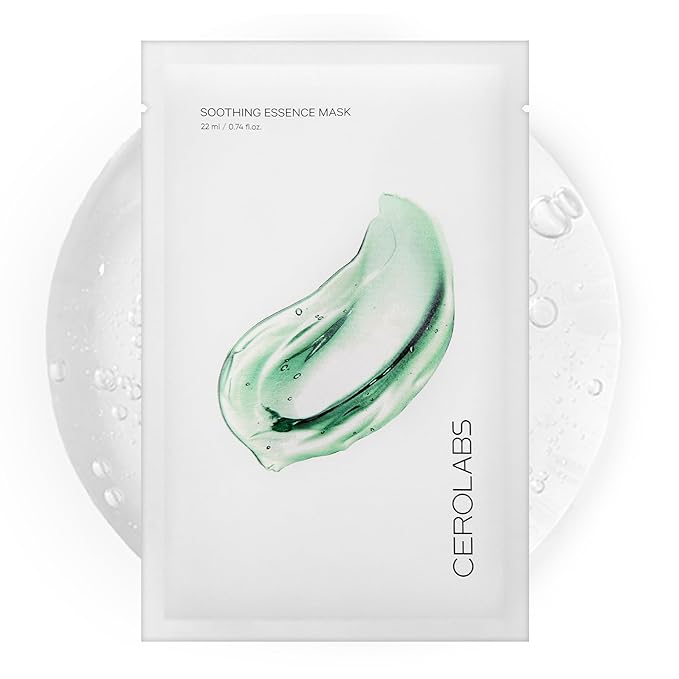 Soothing Essence Mask (1ea), Calming Hydrating Sheet Mask for Sensitive Skin, Korean Skincare Facial Mask for Smooth & Healthy Skin, Clean Beauty, Vegan