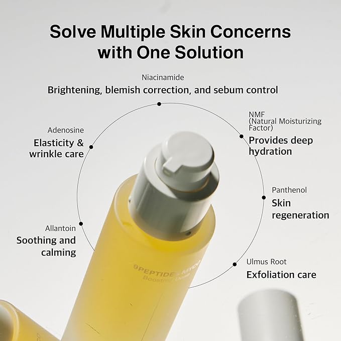 9PEPTIDES MYCO Boosting Dose 30ml (1.014 fl.oz) Anti-Aging Peptide Serum for Face – Hydrating Korean Booster with Niacinamide & Mushroom Complex – Collagen Support, Smooth Wrinkles