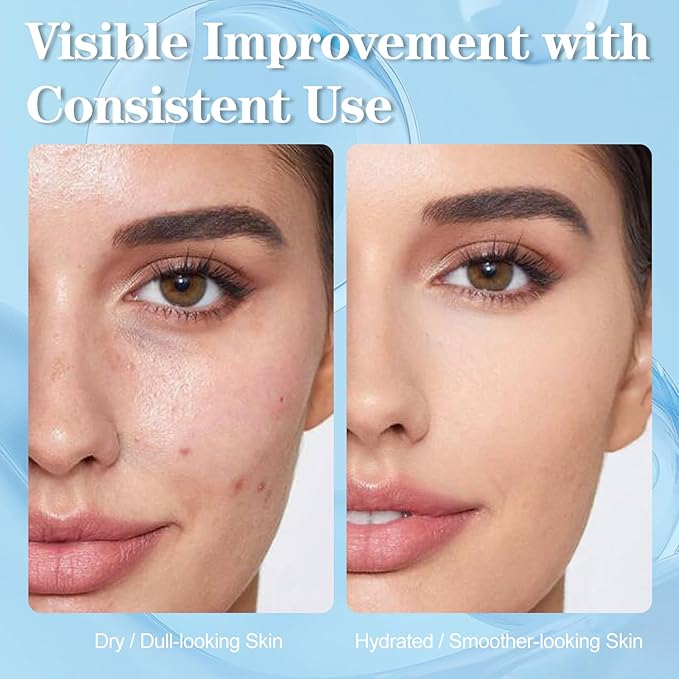 GHK-Cu Copper Peptide Facial Serum with Hyaluronic Acid, Lightweight Deep Hydration Face Serum, Smooth & Plumping Feel
