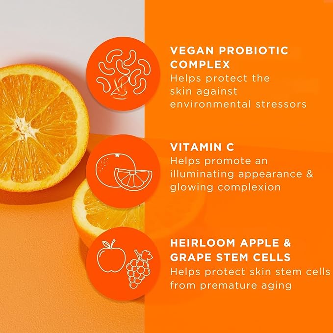 Andalou Naturals Probiotic + Vitamin C Renewal Cream-Complexion Enhancing Hydrating Face Moisturizer-Helps Promote Firmer Skin&More Even Tone-Lightweight,Non-Greasy Formula-1.7 Oz,(Pack of 2)