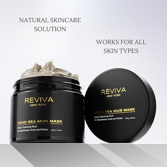 Dead Sea Mud Mask for Face and Body - Clay Mask for Blackhead Remover, Acne Treatment and Pore Minimizer - Organic Mask for Men & Women - Deep Cleansing Recovery for Skincare
