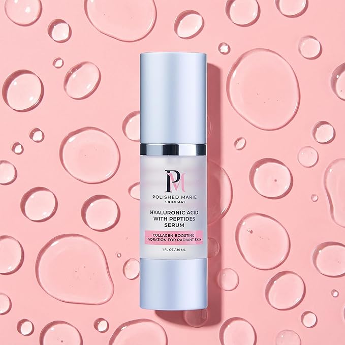 Hyaluronic Acid Serum with Peptides, Niacinamide & Panthenol – Deep Hydration, Plumping & Smoothing – Lightweight, Fragrance-Free, Vegan