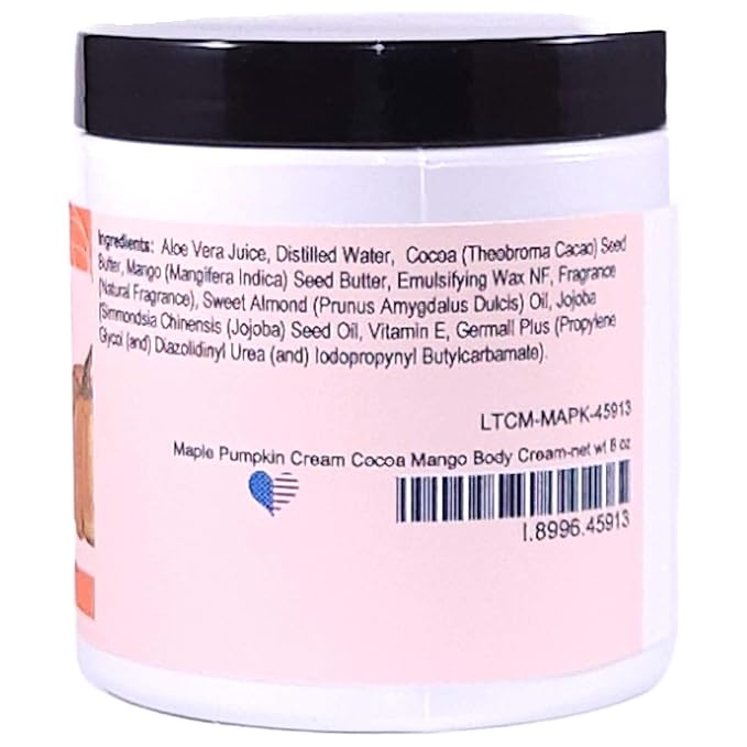 Blossom to Bath Maple Pumpkin Cream Cocoa Mango Body Cream (8 Ounce) - Natural Fragrance - Feels Like A Lotion And Works Like A Butter with a Sweetly Spiced Scent