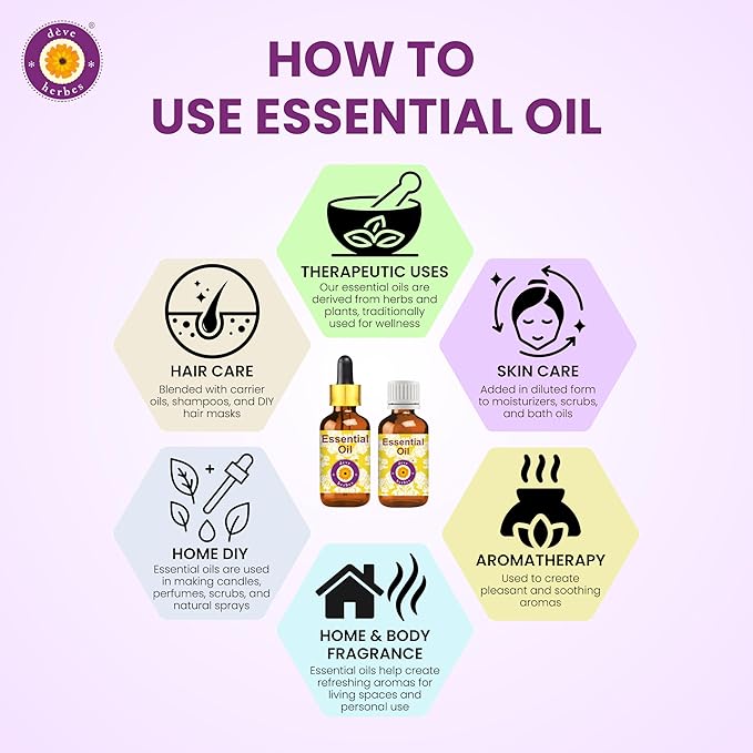 dève herbes Pure Bergamot Essential Oil (Citrus bergamia) with Glass Dropper Steam Distilled 30ml (1 oz)