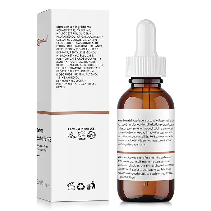 Caffeine Solution 5% + EGCG Eye Serum for Skin Care Caffeine Eye Serum Reducing Puffiness and Dark Circles 30ml