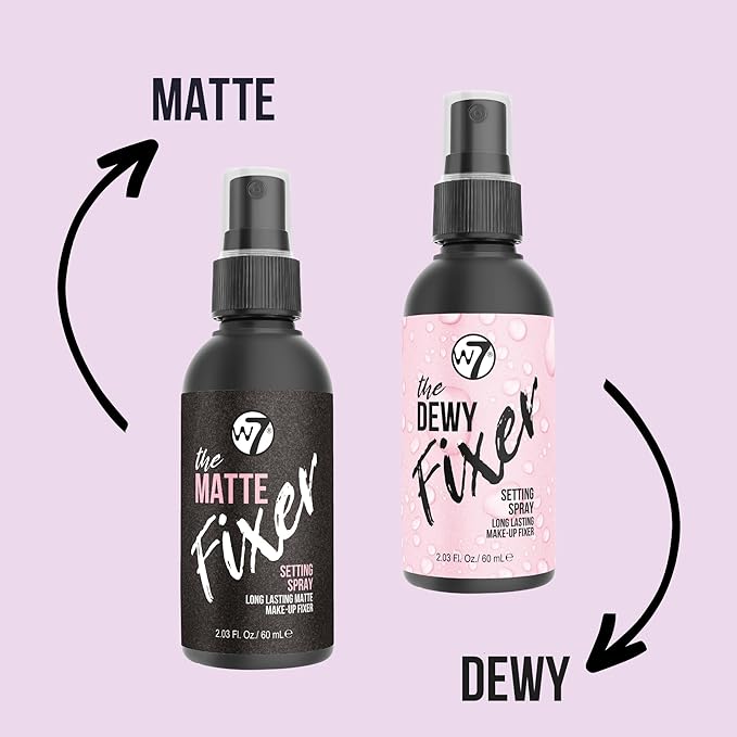 W7 The Fixer Makeup Setting Spray - Dewy Finish - Long-Lasting, Ultra-Fine Formula - Cruelty Free and Vegan