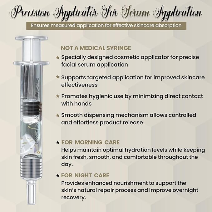 Silk Peptide Lifting Ampoule by Salmoa – Korean Anti‑Aging Serum with Collagen & 30 Peptides | Tightening, Firming, Wrinkle Repair | 72H Hydrating Peptide Complex