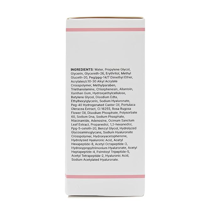 VP VibePro PDRN Pink Peptide Serum, Hydrating Facial Serum with Rose PDRN (Sodium DNA), 5-Type Peptide Complex & Hyaluronic Acid, Brightening & Firm-Looking, Korean Skincare, 30 ml