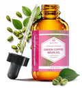 Leven Rose Green Coffee Bean Oil 100% Natural Pure Cold Pressed Unrefined Coffeebean Oil For Around Eyes, Face, Nails, Skin, And Hair- 1 oz Bottle (1 ounce)