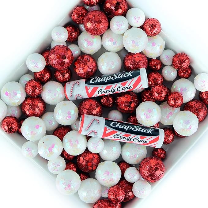ChapStick Lip Balm, Candy Cane, 6-Count – Fresh & Minty Lip Moisturizer, Stocking Stuffer, 0.15 Oz Ea