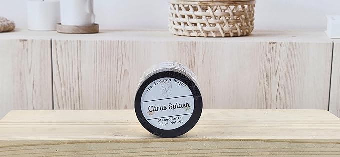 TSA Handmade Whipped Mango Citrus Splash Body Butter Cream, Luxury Body Lotion for Dry Skin, Daily Moisturizing Shea Butter, Sunflower Oil, Mothers, Fathers, Women, Men, Teens, 1.5 oz Jar