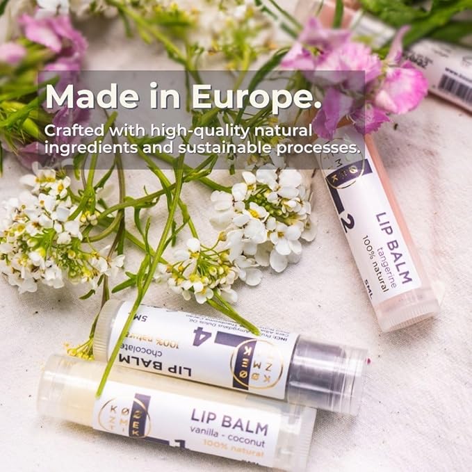 Tangerine Lip Balm | 100% Natural Lip Moisturizing Care with Shea Butter, Cocoa Butter, Beeswax & Almond Oil | Hydrating Repair Formula for Soft, Smooth & Healthy Lips | L2 KØØZMETIK