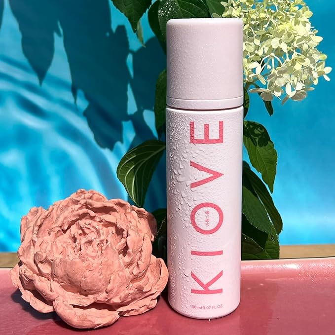 KIOVE- Gentle Foaming Facial Cleanser with Coconut Oil, Rose Water & Chlorella – Hydrating, Non-Comedogenic, Self-Foaming Pump, for Sensitive Skin, K-Beauty