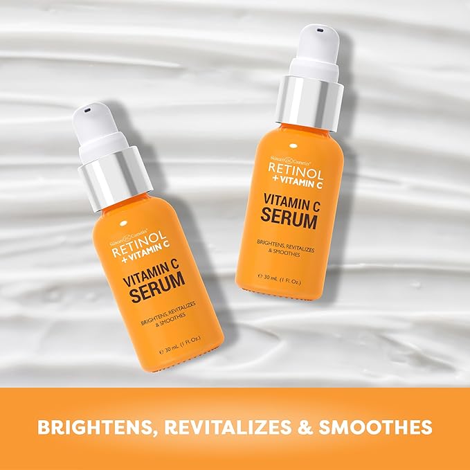 LIVAURA Retinol + Vitamin C Face Serum - Anti Aging Facial Serum, Evens Skin Tone, Diminishes Fine Lines and Wrinkles, Sun Damage & Dark Spots, Restores Radiance, Locks In Moisture - 1 FL. Oz
