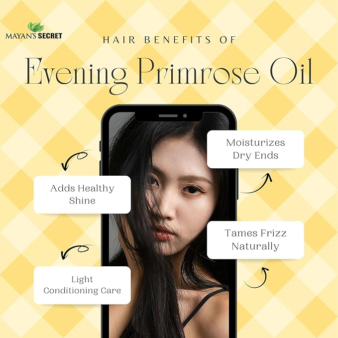 Pure Carrier and Essential Oils for Skin Care, Hair, Body Moisturizer for Face-Anti Aging Skin Care (Evening Primrose Oil Organic, 4oz)