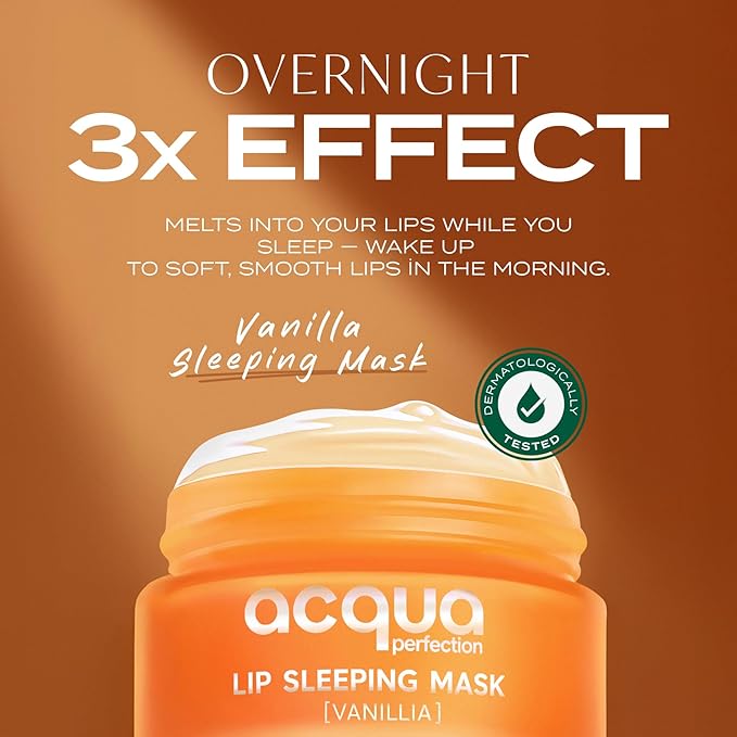 Overnight Lip Sleeping Mask - Intense Moisture Lip Night Treatment with Shea & Murumuru Butter - Hydrating Lip Care & Repair for Dry Cracked Lips, 8 Hour Hydration