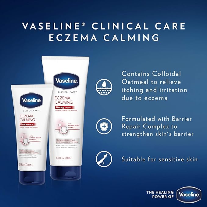 Vaseline Care Body Cream Eczema Calming Barrier Repair 6.8 fl oz