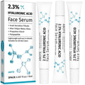 2.3% Hyaluronic Acid Serum for Face with 1% Snail Secretion Filtrate Deep Moisturizing Anti-Aging Anti-Wrinkle (3Pack-Each 15g)