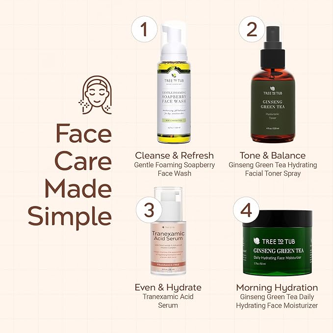 Tree To Tub Tranexamic Acid Serum for All Skin Types - Reduce the Look of Dark Spots w/Alpha-Arbutin, Hyaluronic Acid, & Vitamin C - Hydrating, Vegan Formula for Radiant, Even-Looking Skin