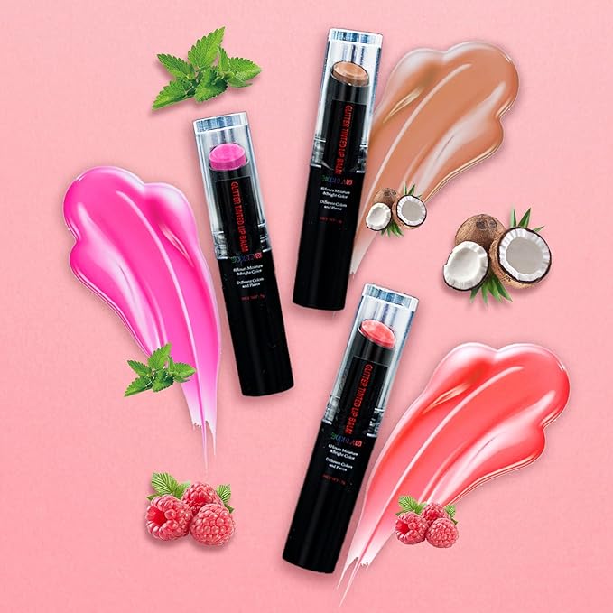 Yopela 10 Pack Tinted Lip Balm Stocking Stuffers Tinted Chapstick - Moisturizing, Soothing, and Repairing Dry and Chapped Lips Valentine's Gift
