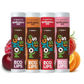 Eco Lips Mongo Kiss Organic Lip Balm 4 Pack Blood Orange, Yumberry, Strawberry Lavender, Black Cherry - 100 Percent USDA Organic - Soothe, Moisturize Dry
