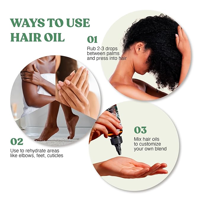 Red by Kiss Professional 99% Natural Hair Oil, Organic Vegan Oil Blend for Strengthen & Moisturize Healthy Hair, Biotin Infused, Add Shine & Smooth Hair (Jamaican Castor, 2.5 Fl Oz)