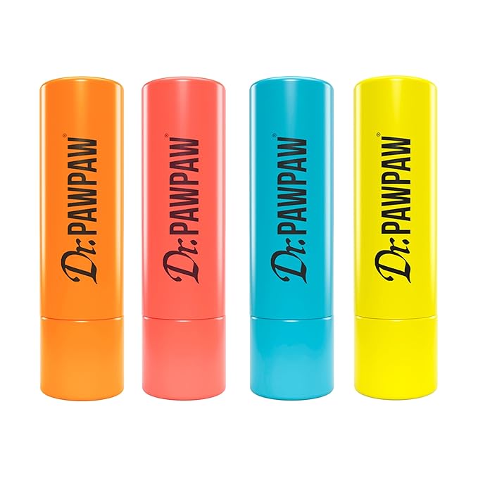 Dr. PawPaw Original and Tropical Balms - Hydrating Lip Balm Moisturizers with Aloe Vera for Deep Nourishment - Castor Oil Enriched - 4 pc