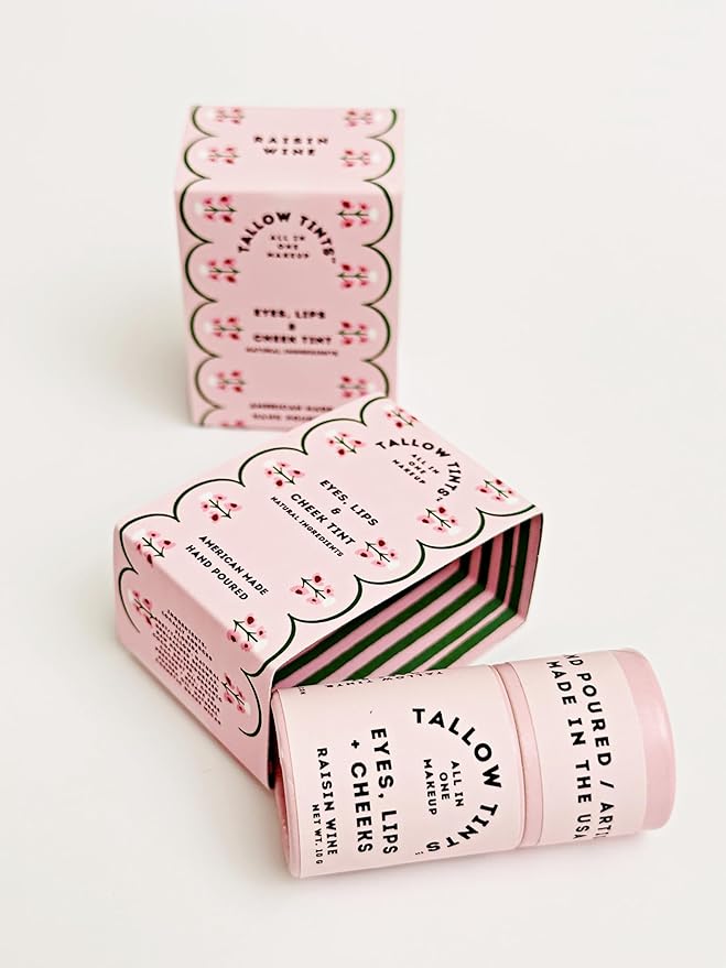 / Natural Tallow Lipstick/Tint - Buildable Natural Color (Pink Flamingo)