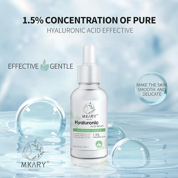Deep Moisturizing Acid Serum, Hydrating & Soothing Face Serum with Pure Plant Essence, Anti-Aging Skin Care Formula for All Skin Types, Post-Sun Care, 3 Pack, 1 fl oz Each